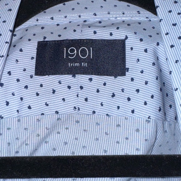 1901 Men 15 1/2 Long Sleeve Casual Button Down Trim Fit Shirt - Picture 6 of 10